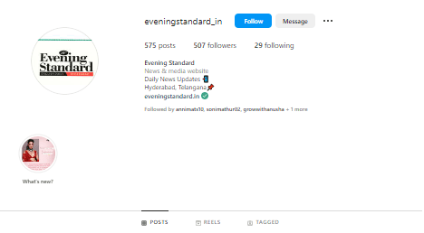 instagram profile evening standard