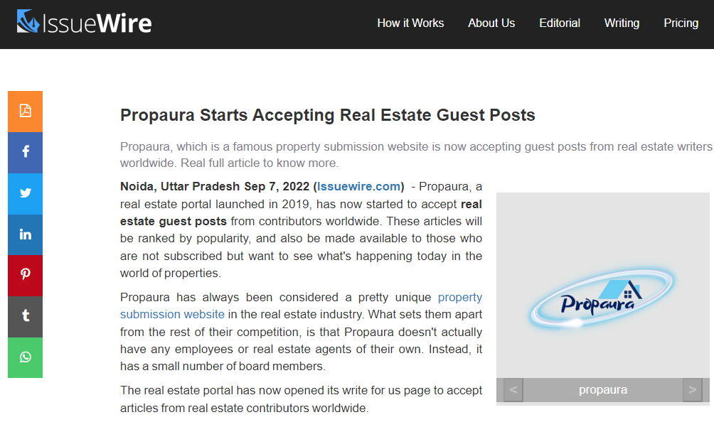 link building for propaura